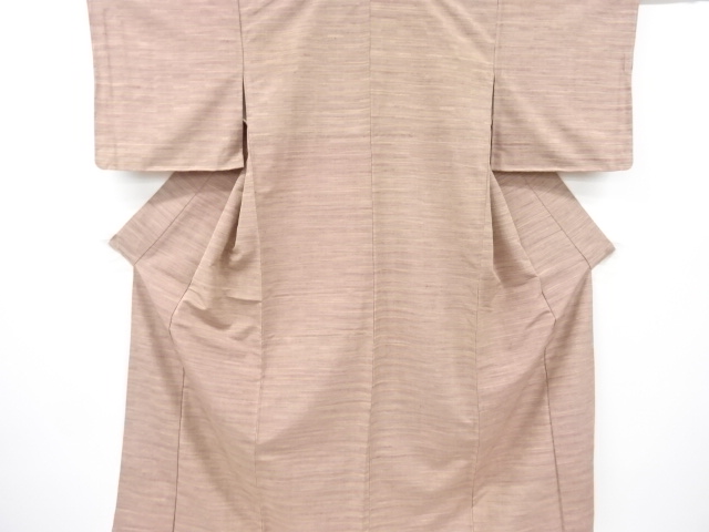 JAPANESE KIMONO / ANTIQUE KIMONO / SILK / TSUMUGI / WOVEN STRIPE